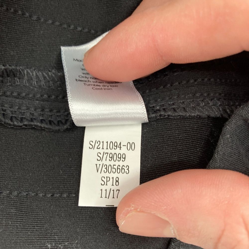 Athleta Commuter Pants Women's Small Pull On Black Stretch Striped Ankle Zip - Picture 7 of 14